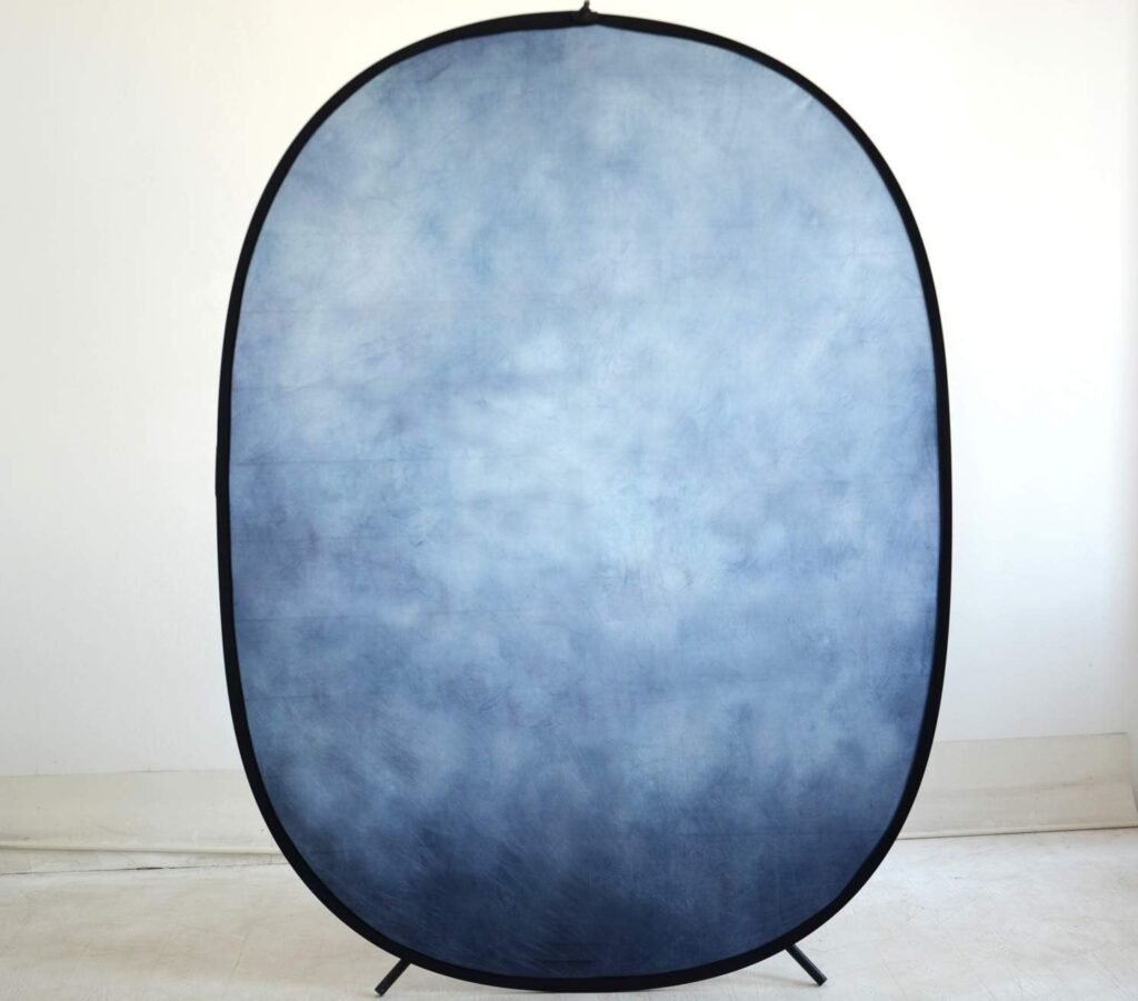 Vouwbare bruin-blauwe pop-up fotografie achtergrond 1,5 x 2 m voor studio en locatie