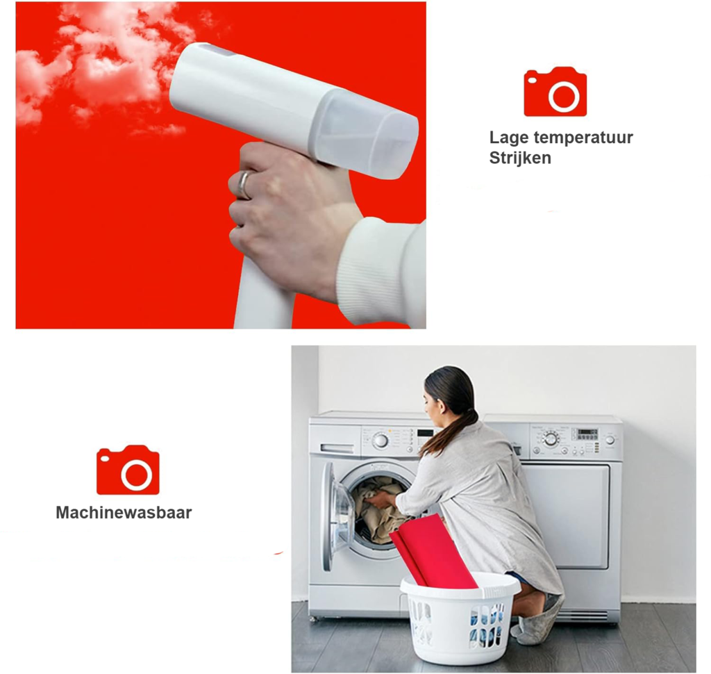 Rode fotografie achtergrond 3x2m van polyester met klemmen voor foto studio en modefotografie