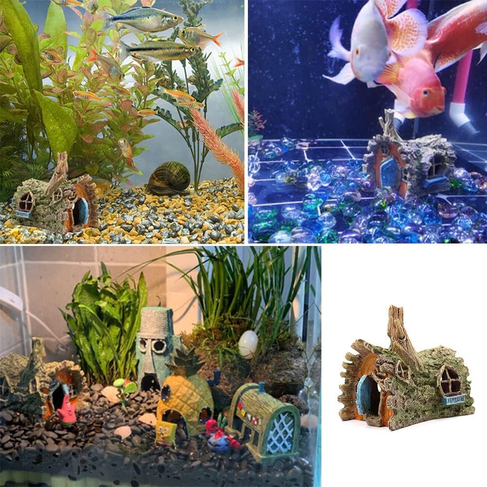 Aquarium ornament resin schuilgrot voor vissen en garnalen 15 x 11,5 cm – aquarium decoratie en verstopplek