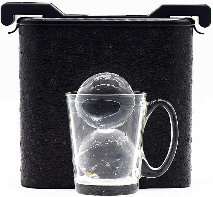 IJsballetjes maker crystal clear jumbo ijsballen whiskey ijsbal vorm bubble-free tray 2 stuks 2.36 inch cocktails en dranken