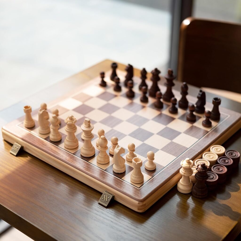 magnetisch schaak en damspel 2 in 1 opvouwbaar schaakbord met opbergvak en opbergzak reis schaakset familiespel voor kinderen en volwassenen