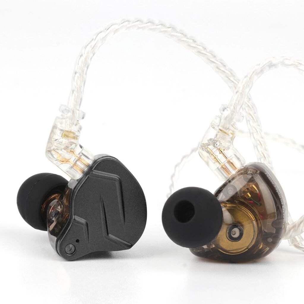 In-Ear Monitor oordopjes zwart met bedrade HiFi kabel en zinklegering behuizing