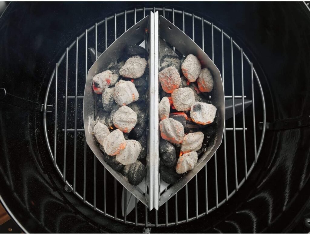 Houtskoolmandjes set 2 stuks voor 57 cm kogelbarbecue brikettenhouders voor indirect grillen BBQ accessoire geschikt voor One-Touch en Master-Touch