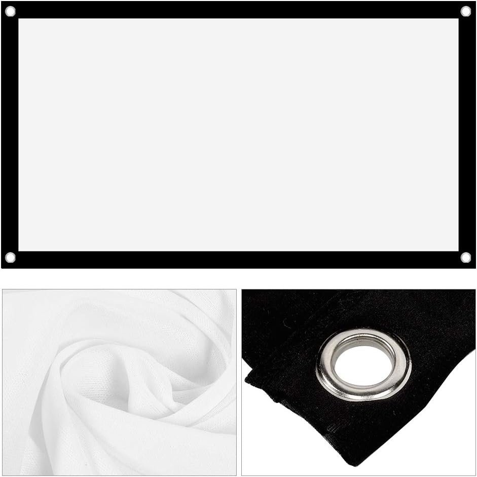 Projectiescherm 100 inch 16:9 HD vouwbaar wit polyester scherm voor thuisbioscoop en presentaties