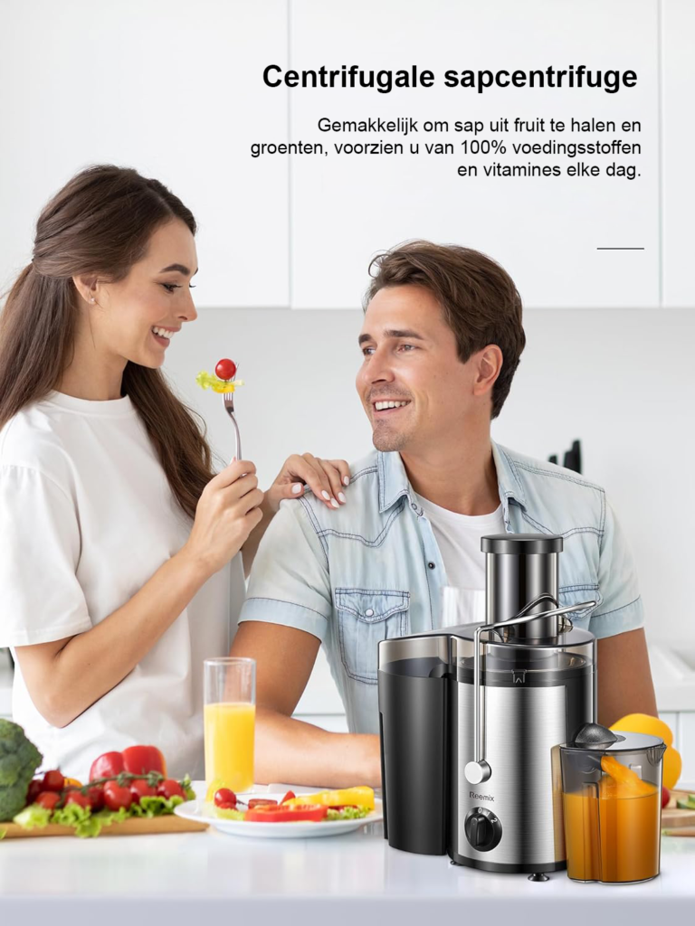 Sapcentrifuge 800W - Juicer Voor Hele Vruchten En Groenten - 3 Inch Vulopening Met 2 Snelheden - Inclusief Schoonmaakborstel