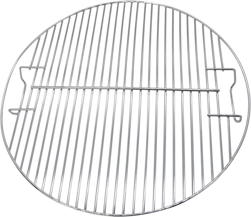 RVS grillrooster 44,5 cm voor houtskoolbarbecue, rond BBQ rooster van roestvrij staal voor kamado en keramische barbecue