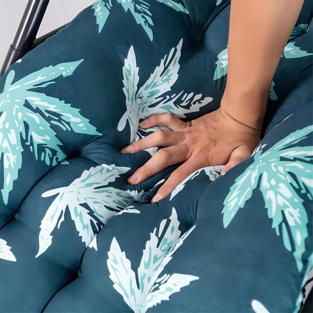 Zonnebed kussen met hoes 170x53 cm voor ligstoel en schommelstoel, antislip tuinstoelkussen met bevestigingsbanden