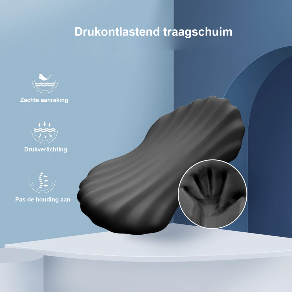 Rugsteunkussen van Traagschuim - Verstelbaar Lendenkussen voor Rugondersteuning - Lumbar Support Kussen voor Bed en Stoel - Lage Rugondersteuning