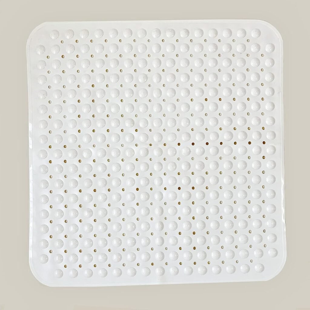 Vierkante antislip douchemat 80x80 cm met zuignappen en voetmassage voor douchecabine en badkamervloer