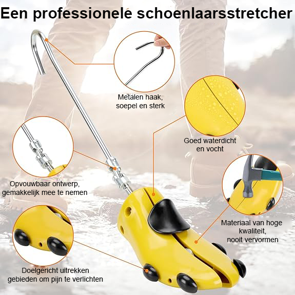 Verstelbare schoenoprekkers set voor laarzen en schoenen met brede pasvorm voor dames maat 36-40