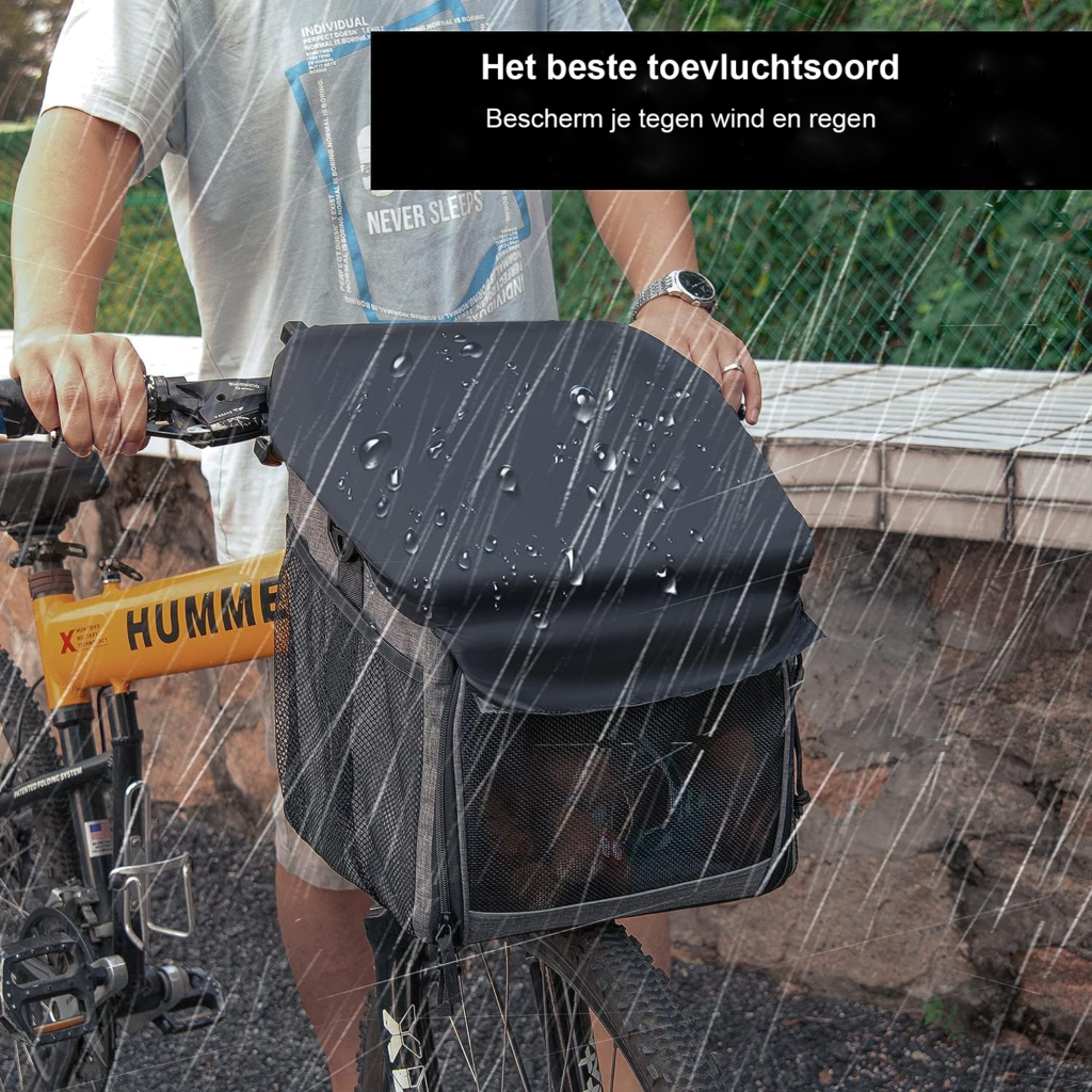 Vouwbare fietstas afneembaar voor fiets met multifunctioneel gebruik voor boodschappen, huisdieren en outdoor activiteiten