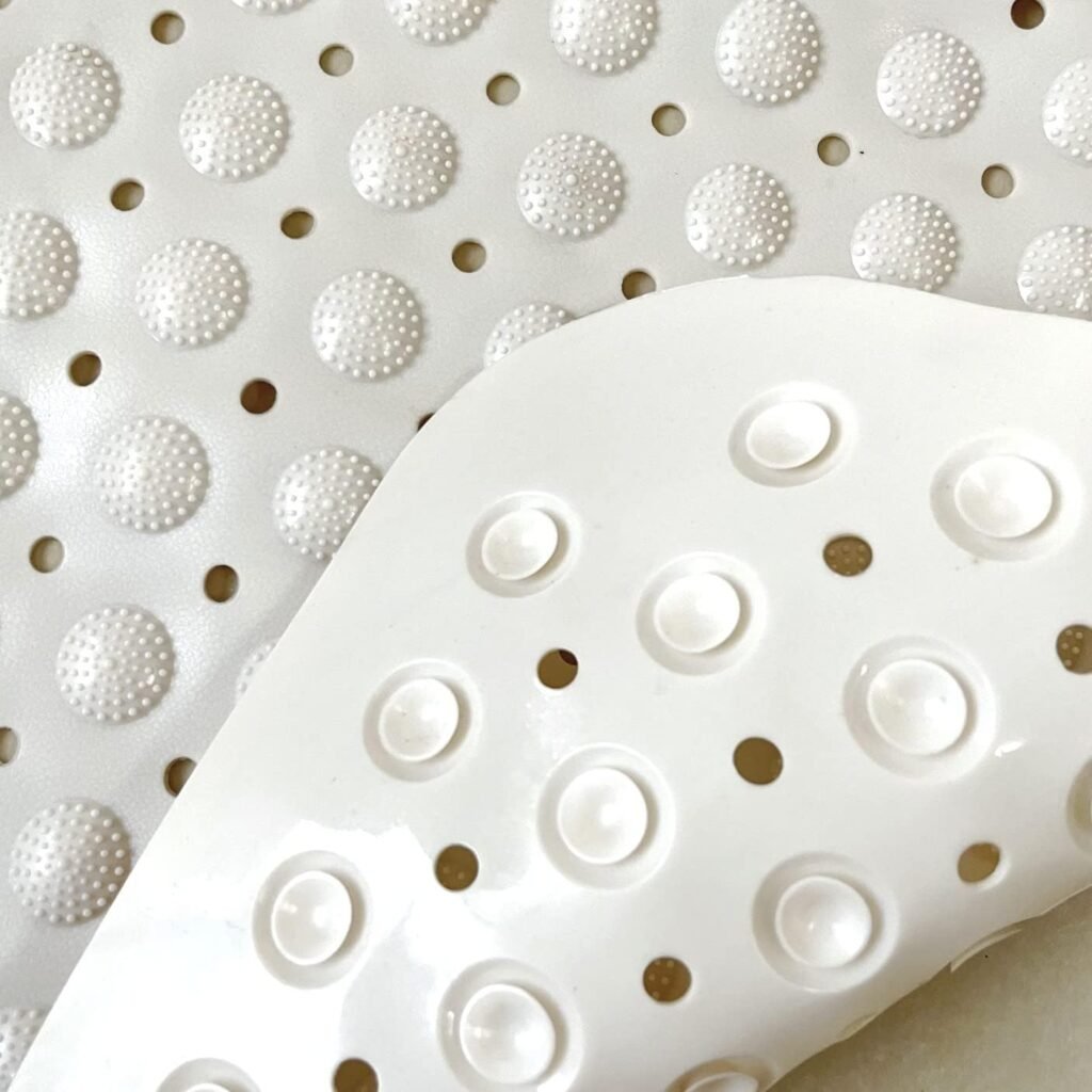 Vierkante antislip douchemat 80x80 cm met zuignappen en voetmassage voor douchecabine en badkamervloer