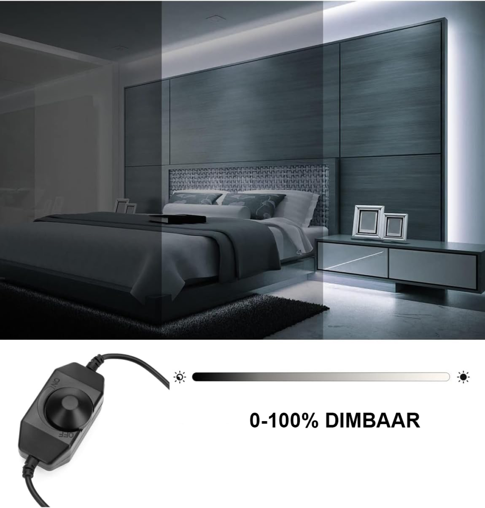 Neon LED Strip 5m - Dimbare Flexibele Siliconen Lichtstrip - Koud Wit Binnen- en Buitenverlichting - Inclusief Voeding 12V