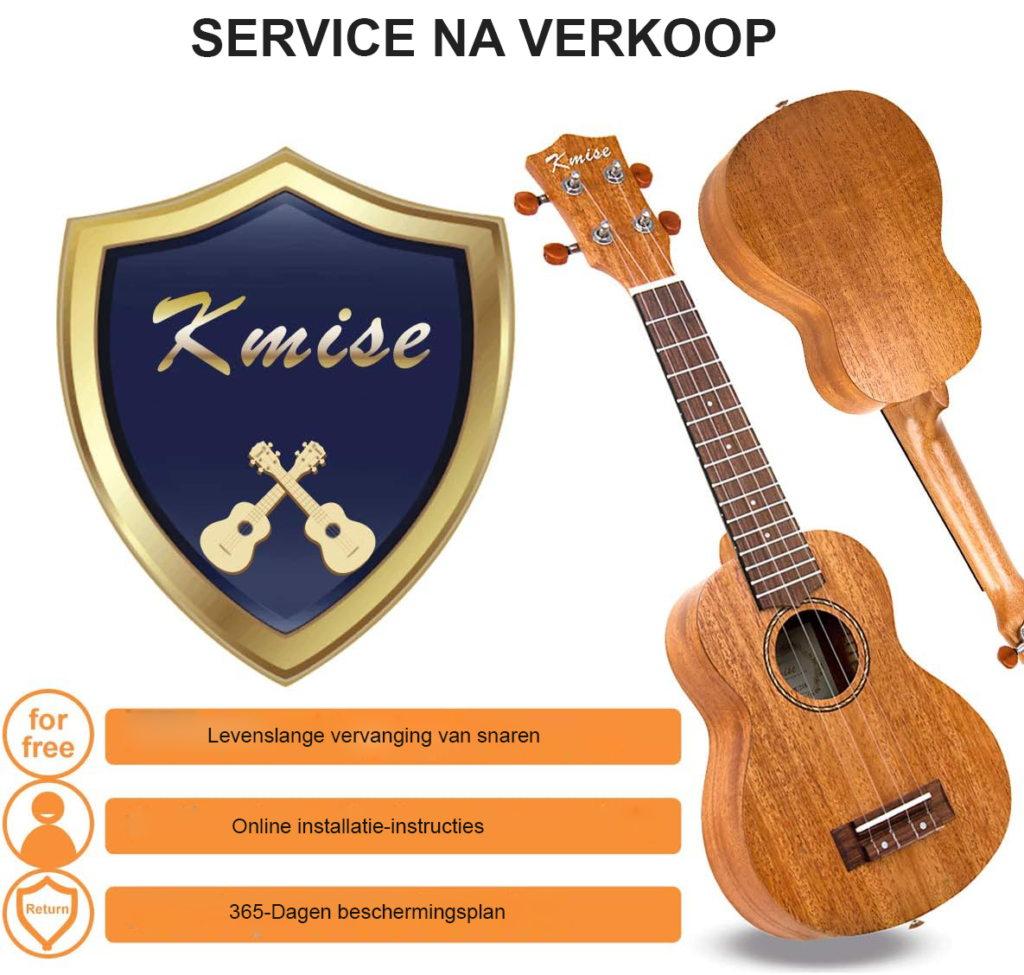 Sopraan Ukulele Mahoniehout 53,3 cm - Akoestische Ukulele Starterset met Stemapparaat en Draagtas - Inclusief Snaren en Accessoires - 18:1 Stemmechaniek voor Beginners en Gevorderden