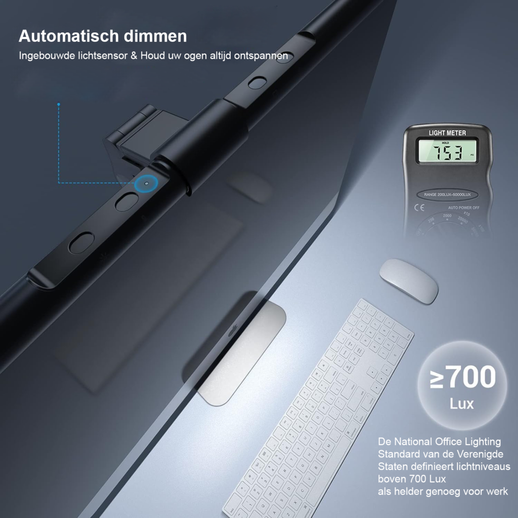 LED computermonitor lamp USB met touchbediening en verstelbare helderheid voor bureauverlichting zonder blauw licht