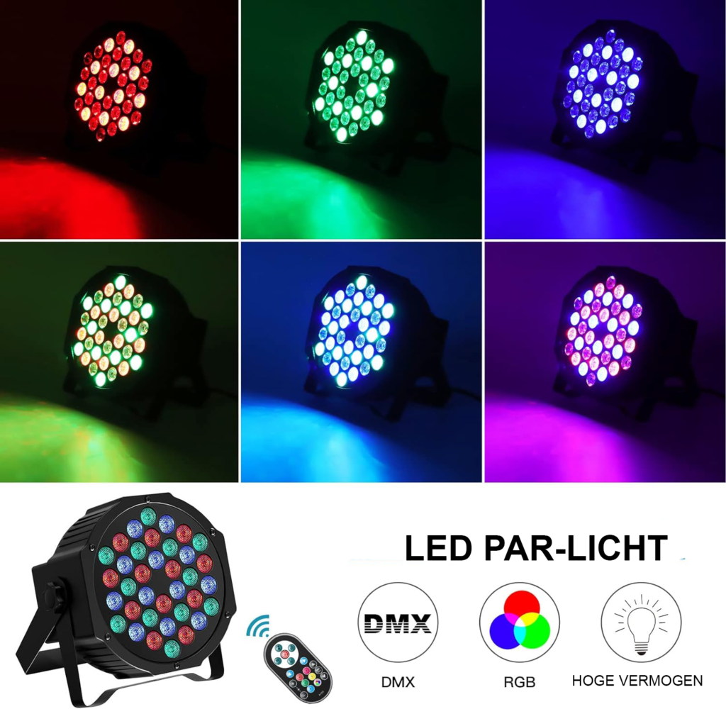 RGB LED stageverlichting met 36 LED's en DMX512 disco licht projector voor feesten en shows