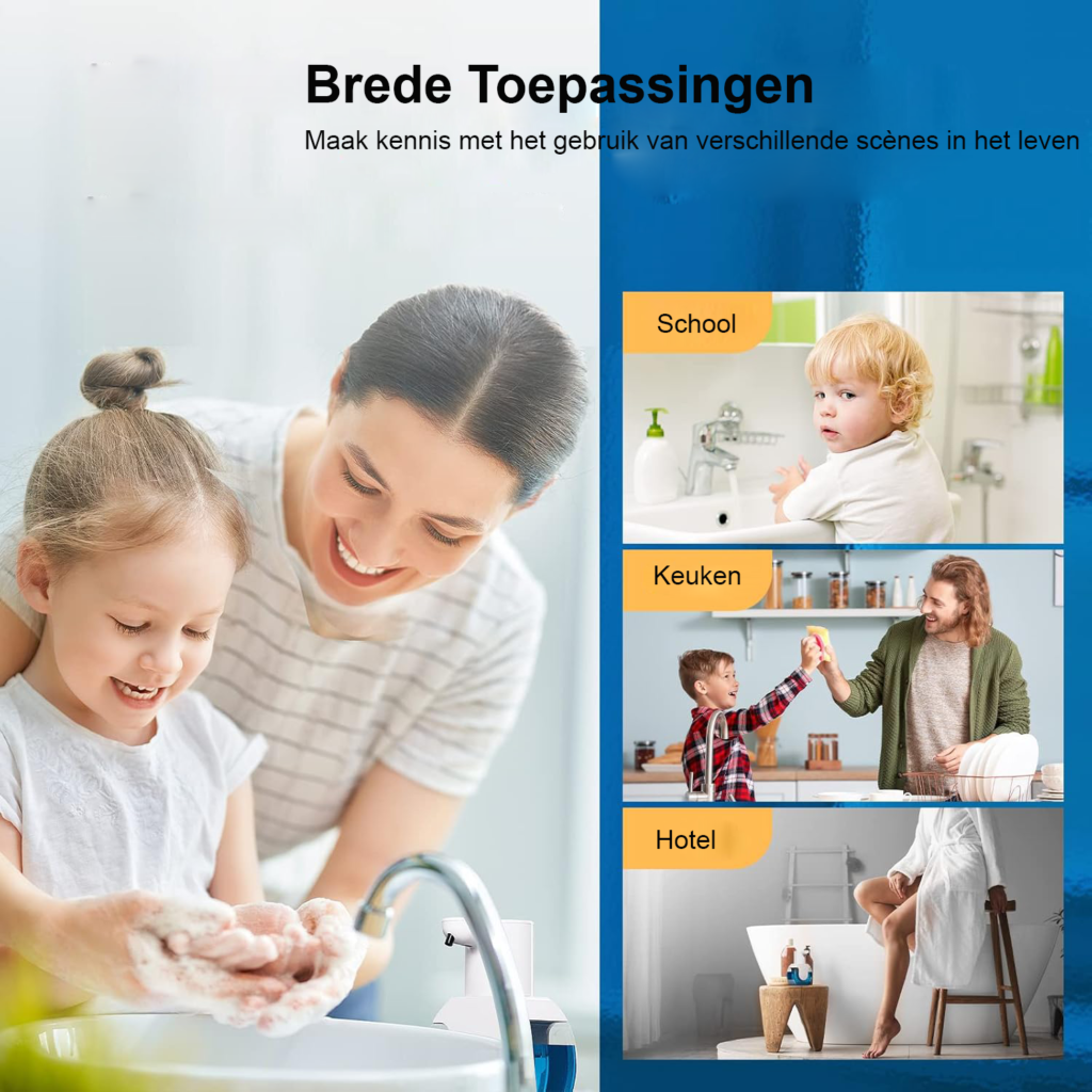 Automatische zeepdispenser 800 mAh contactloos met sensor oplaadbaar voor badkamer keuken en kantoor foam dispenser