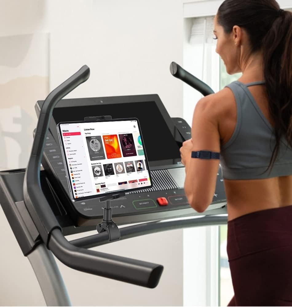 Universele tablet houder voor hometrainer en fitnessapparaten voor iPad en smartphone 4-12,9 inch