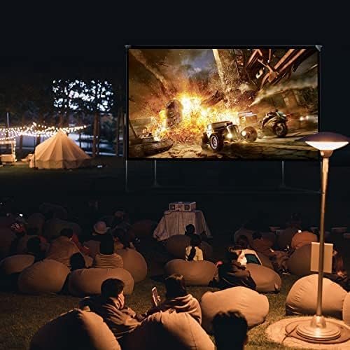 Projectiescherm 150 inch met statief 16:9 HD 4K voor thuisbioscoop, buitengebruik en reizen
