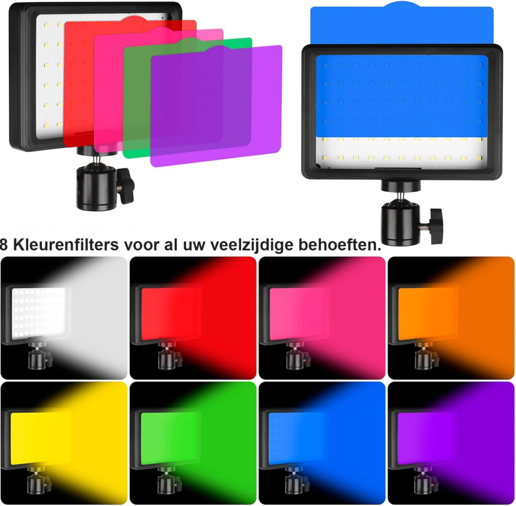 LED fotolamp set met statief en dimbare USB videolampen voor fotografie, video en studioverlichting