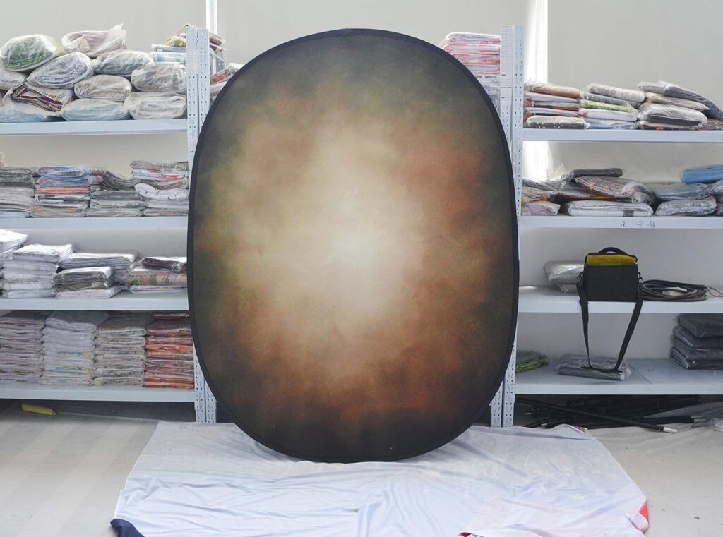 Vouwbare bruin-blauwe pop-up fotografie achtergrond 1,5 x 2 m voor studio en locatie