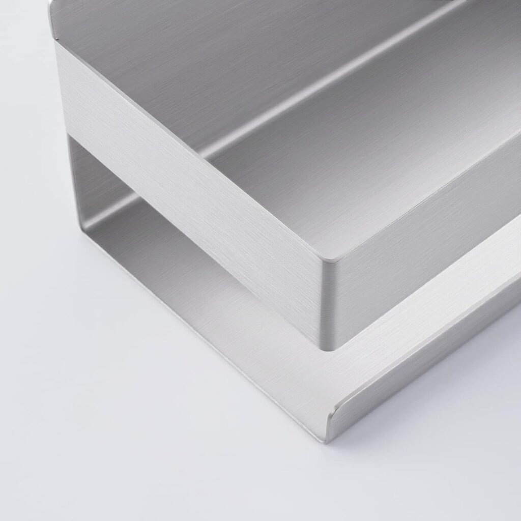 Doucheplank van geborsteld RVS 40 cm voor badkamer met wandmontage