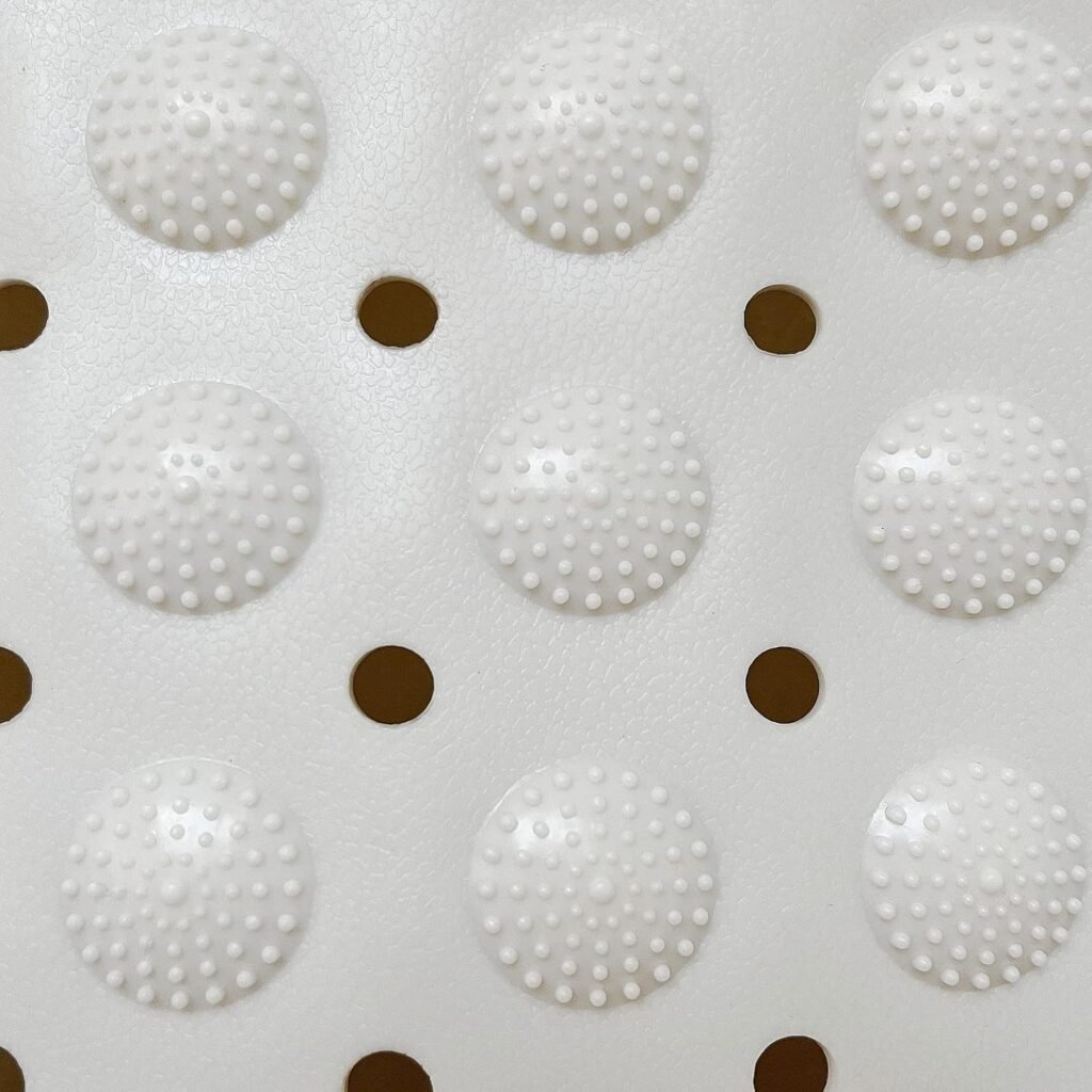 Vierkante antislip douchemat 80x80 cm met zuignappen en voetmassage voor douchecabine en badkamervloer