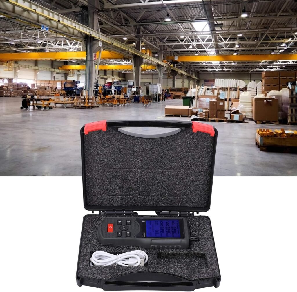 Luchtkwaliteitsmonitor met CO2 en TVOC detector voor temperatuur, vochtigheid en luchtkwaliteit meting binnen en buiten