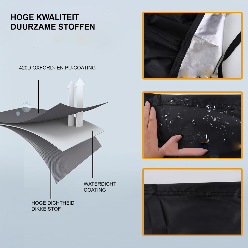 Scootmobiel regenhoes waterdicht 420D Oxford stof reflecterende strips 124x58x99 cm bescherming buitengebruik