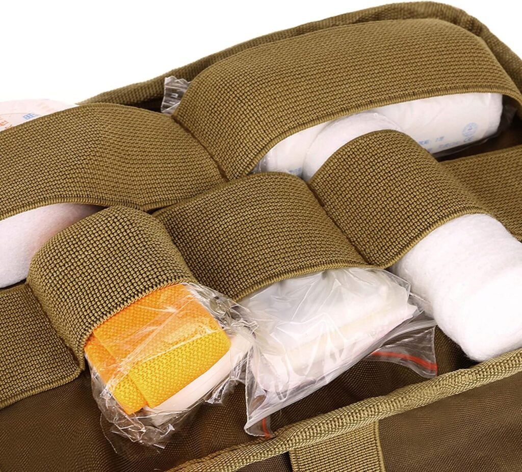 Tactische EHBO Tas 1000D Nylon - Molle Opbergtas Eerste Hulp - Waterdichte Survival Pouch - Medische Outdoor Kit Rugzak Bevestiging