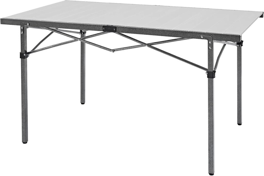 Camping vouwtafel met draagtas voor 4-6 personen, 107x70 cm, 80 kg draagvermogen, inklapbare buitentafel voor kamperen en picknick