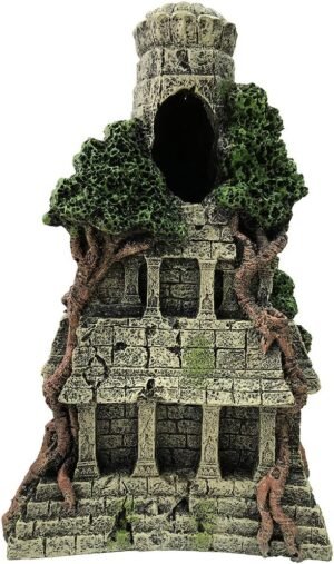 Grote Boeddha beeld aquarium decoratie met tempel ornament voor vistank en aquarium inrichting
