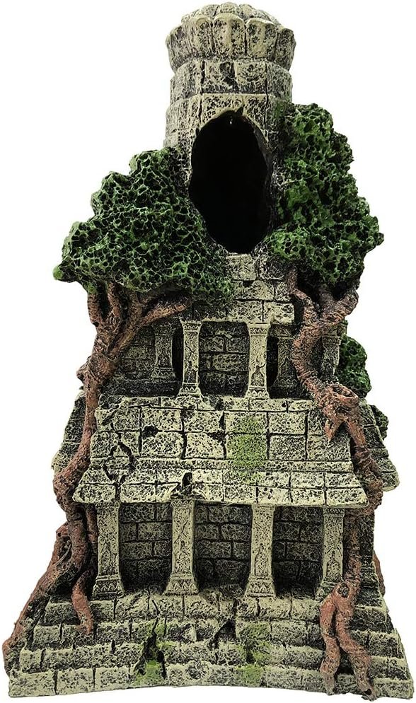 Grote Boeddha beeld aquarium decoratie met tempel ornament voor vistank en aquarium inrichting