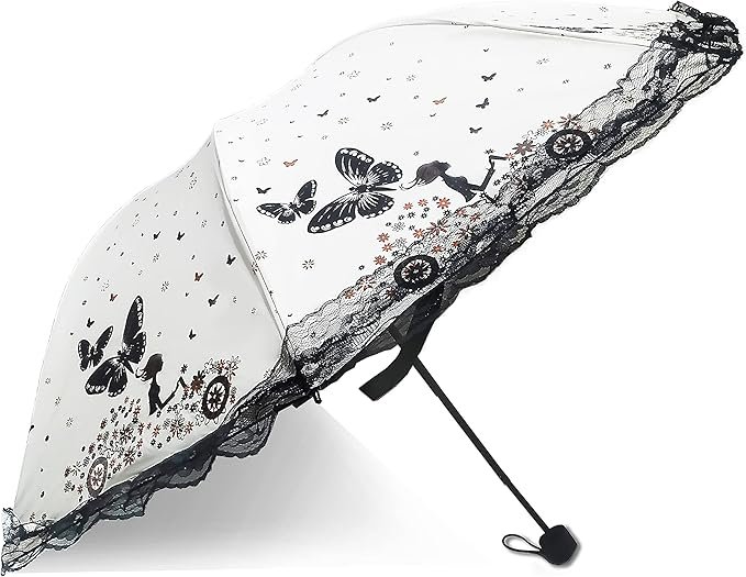 UV paraplu voor dames met opvouwbaar design, 210T waterdicht materiaal en zon- en regenbescherming