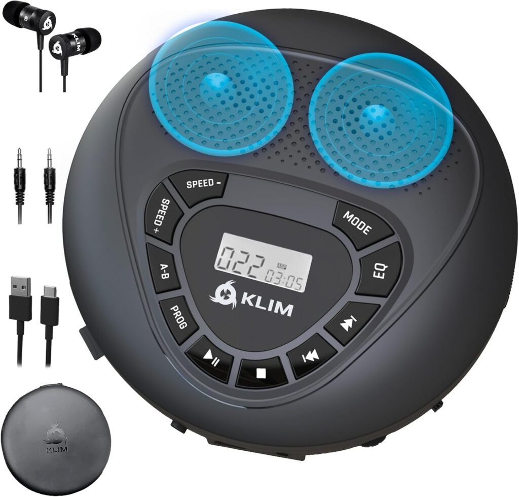 Draagbare CD speler met Bluetooth, luidsprekers en hoofdtelefoon voor kinderen en volwassenen