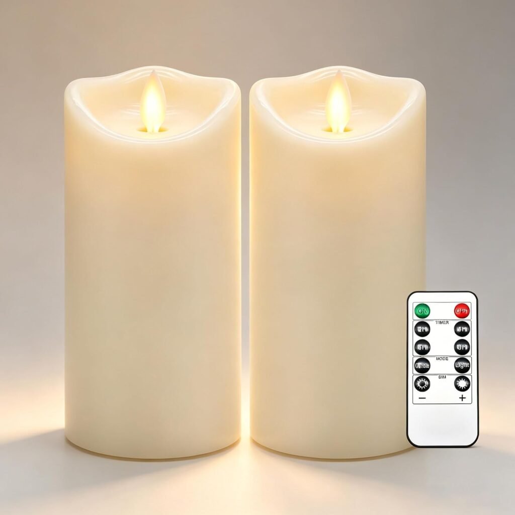Waterdichte LED buitenkaarsen set van 2 met flikkerend licht, afstandsbediening en timerfunctie voor tuin en terras decoratie