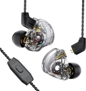 In-Ear oortjes Hybrid HiFi met microfoon en OFC kabel voor muziek en monitoring