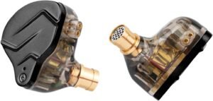 In-Ear Monitor Oordopjes – Bedrade Hifi IEM Oortjes – Gaming Oordopjes met Afneembare 2-Pin Kabel – Zwarte Zinklegering Behuizing