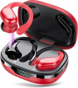 Draadloze Oordopjes Bluetooth 5.3 – Sport Oortjes met Oorklemmen – ENC Ruisonderdrukking en Versterkte Bas – IPX7 Waterdicht met USB-C