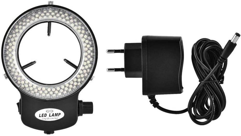 Ringlamp met 144 LED lampen zwart met verstelbare helderheid en EU stekker voor fotografie en video