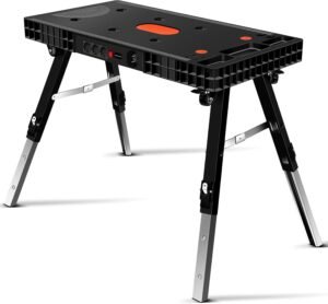 Opvouwbare Werkbank 5-in-1 – Vouwbare Werktafel voor DIY en Huishouden – Verstelbare Werkplek met Schaalverdeling – 150 kg Draagcapaciteit