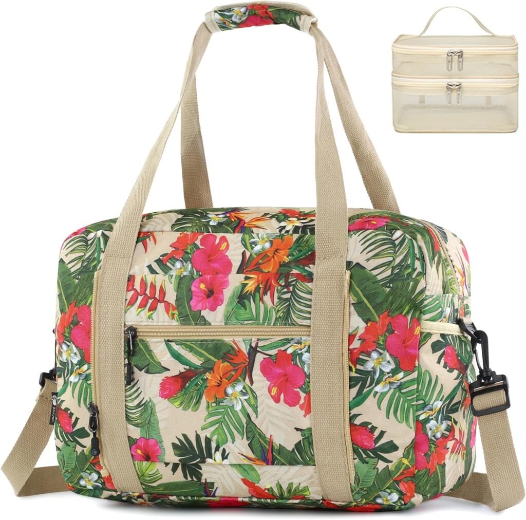 Vouwbare handbagage reistas 40x30x20 cm voor vliegtuig met 25L inhoud en onderstoel gebruik
