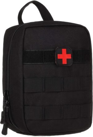 Mini EHBO-tas met Molle systeem van waterafstotend nylon - compacte tactische eerste hulp opbergtas voor hiking, kamperen en reizen