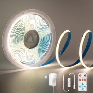 COB LED strip 3 meter 4000K dimbaar met RF afstandsbediening en voeding voor meubel- en decoratieve verlichting