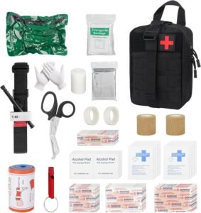 Survival Kit 54 Delig – Tactische EHBO Set voor Kamperen, Hiking en Outdoor Gebruik – Professioneel Noodpakket voor Trektochten en Bergbeklimmen