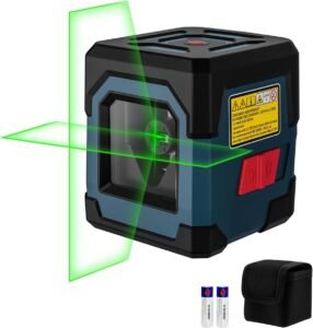 Laserwaterpas 4D 360° – Kruislijnlaser met horizontale en verticale lijnen – Automatische nivellering met oplaadbare batterij – 16 meter bereik