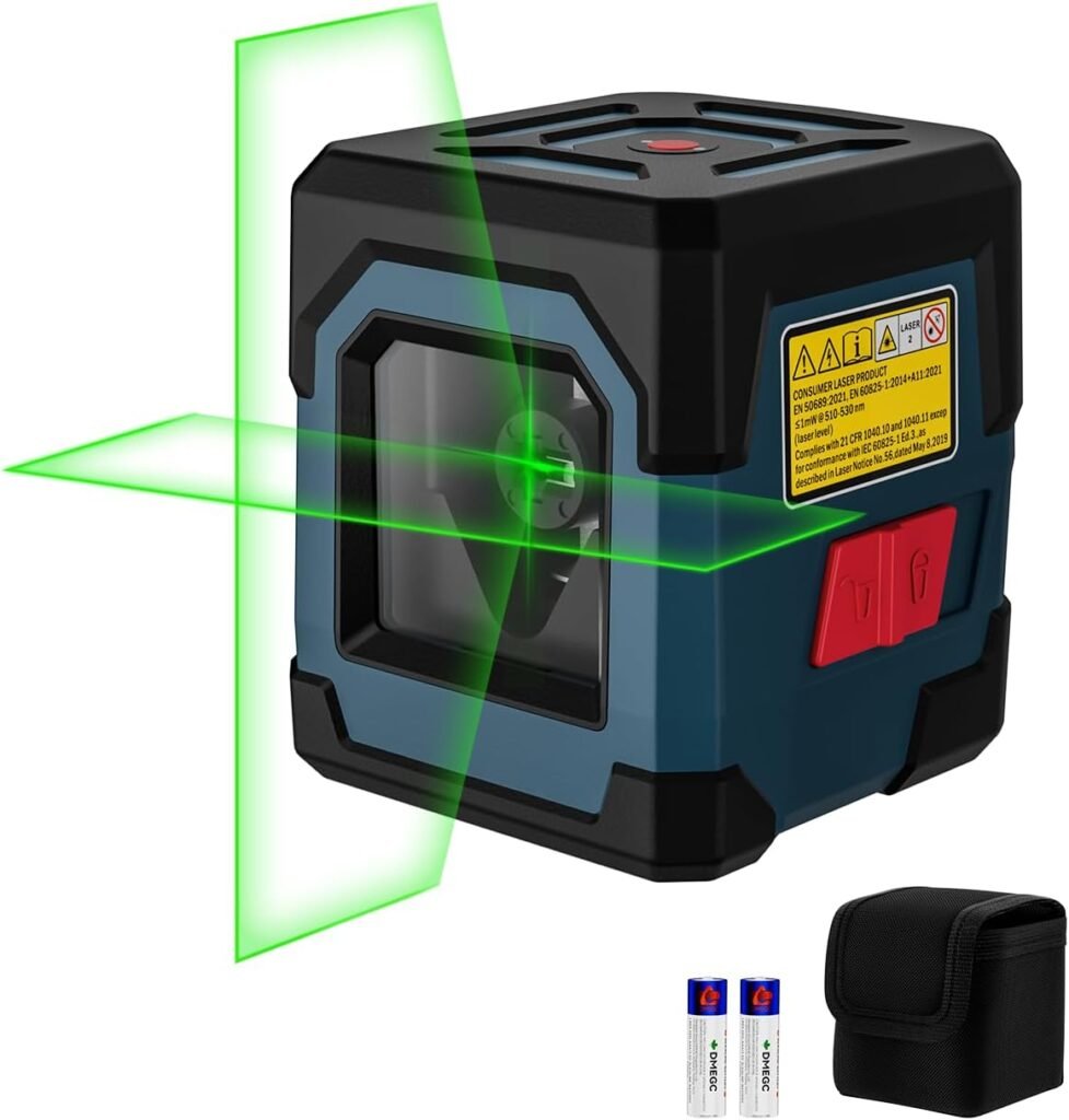 4D laserwaterpas met 360° horizontale en verticale lijnen en automatische nivellering voor nauwkeurig meten