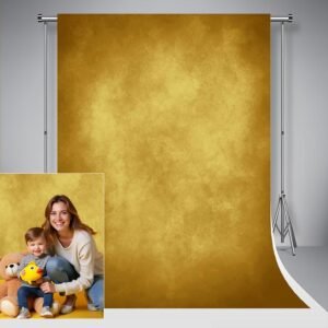Fotografie Achtergrond 2x3m Donker Geel – Microfiber Studio Achtergrond voor Portretfotografie – Retro Abstracte Textuur – Fotografie Accessoire