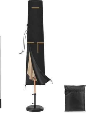Parasolhoes met telescopische stok van waterdichte Oxford stof voor parasols tot 300 cm