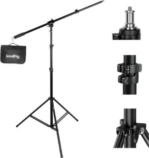 Verstelbaar aluminium lichtstatief 110-280 cm met luchtvering en 1/4 inch schroefdraad voor softbox en studiolamp